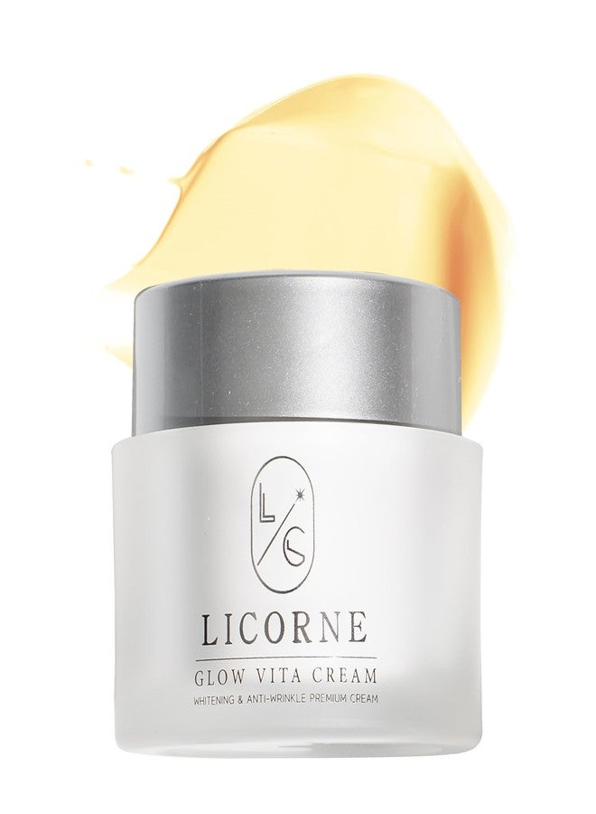 LICORNE Glow Vita Cream, Melting Vitamin C Face Moisturizer for Dark Spots & Radiance, Whipped Anti-Aging Night Cream with Hyaluronic Acid & Shea Butter, Non-Greasy Glass Skin Finish, 1.76 oz - Image 1